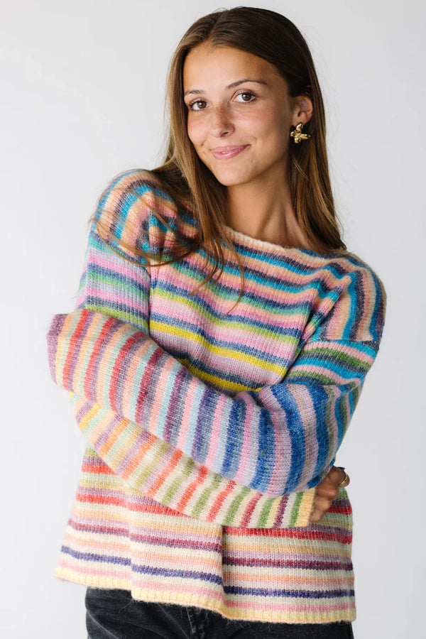 Rainbow Bliss Striktrøje